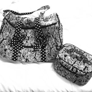 Paisley Duffle Bag and Makeup Case Set